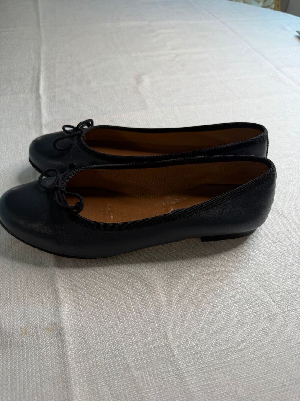 Margaux The Demi Black Navy Nappa Leather Ballet Flats Size 39 M US 8.5-9 - Picture 8 of 12